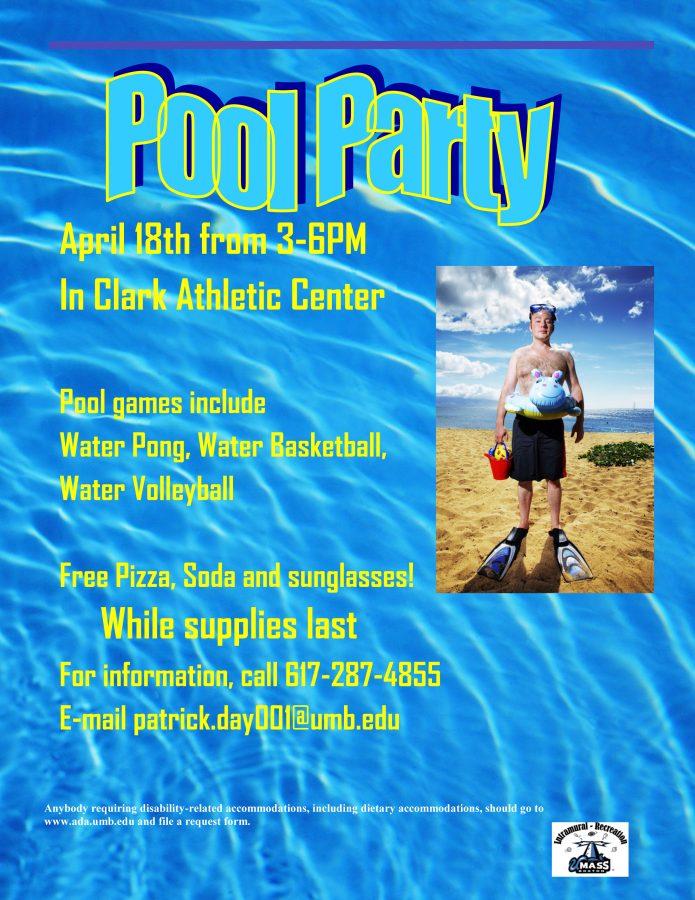 Flyers+for+the+pool+party+have+been+posted+around+campus