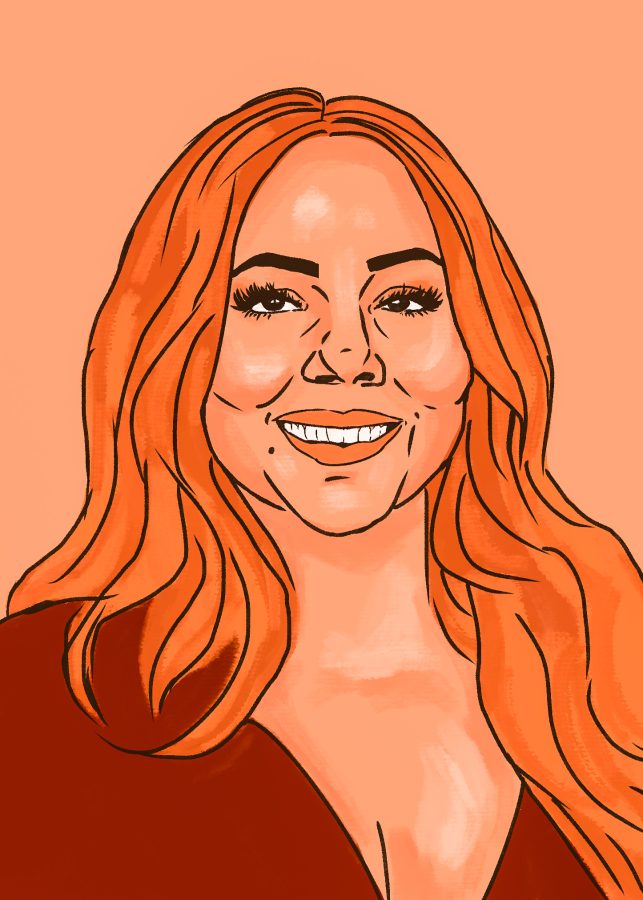Drawing of Mariah Carey.