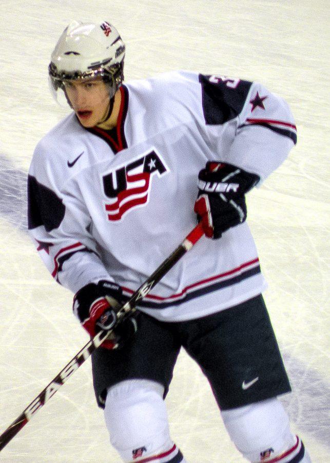 Charlie+Coyle+plays+for+Team+USA+in+2012.