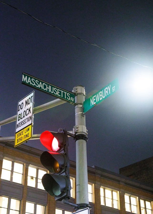 A Massachusetts Avenue street sign.