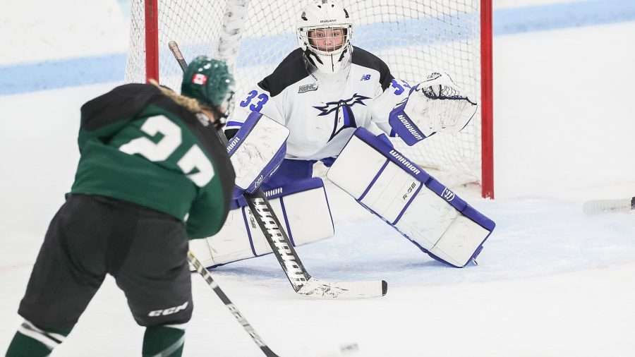 Image of the most recent women’s hockey game. Image courtesy of Michael Vesci of Beacon Athletics