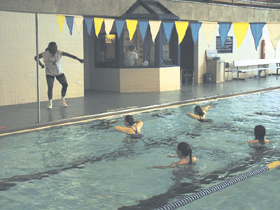 ?Get your arms up, ladies.? Aqua Aerobics instructor Brenda Mayfield pushing her class to exert just a little bit more.
 