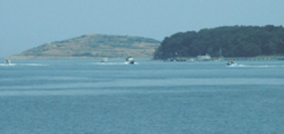 A view of the Boston Harbor islands
 