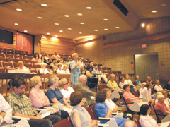 Audience members at one of the forums LETS and the Gerontology Program sponsored over the summer.
 