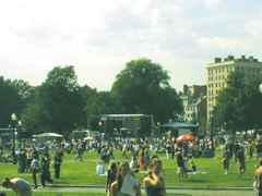 Thousands congregate on Boston Common last Saturday, September 14 to prove the old adage safety in numbers. Fifty-two people were arrested out of over thirty thousand who were present.
 