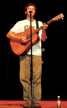 Ethan Miller plays for the Van Der Meer fundraiser.
 
