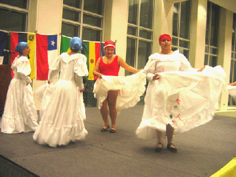 Latin Dancers Perform at the Festival
 