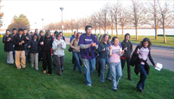 Participants and organizars marched along the harbor in Take Back the Night! last week.
 