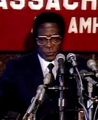 Mugabe at UMass in 1986
 