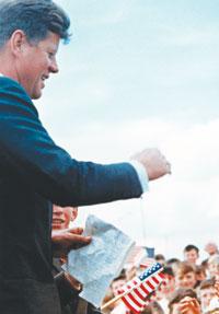 Kennedy was greeted by ecstatic crowds in Ireland. Photo courtesy of JFK Library
 
