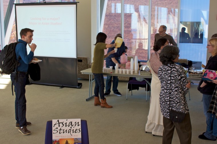 Catered snacks were available from a local South Asian restaurant at the Boston Asian Studies Department annual open house.