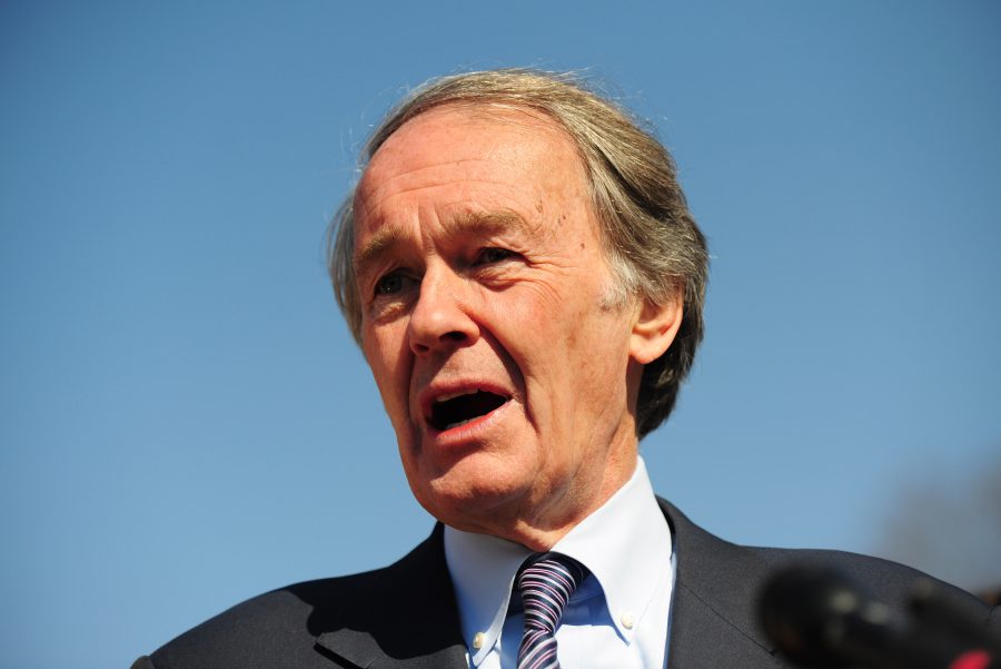 Rep. Edward Markey (D-MA) speaks out against the Republicans plan to cut funding to the Corporation for Public Broadcasting at a press conference in Washington on February 16, 2011. 
