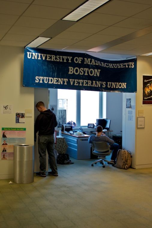 The Veterans' Center is located on the third floor of the UMass Boston Campus Center