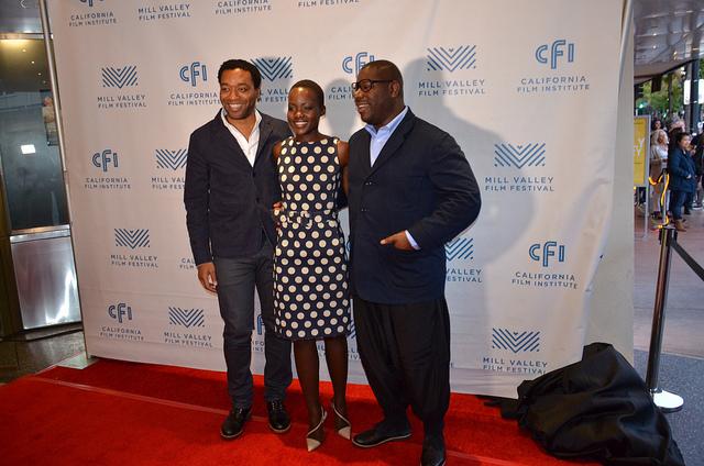 Chiwetel Ejiiofor, Lupita Nyong'o, and director Steve McQueen of '12 Years a Slave'