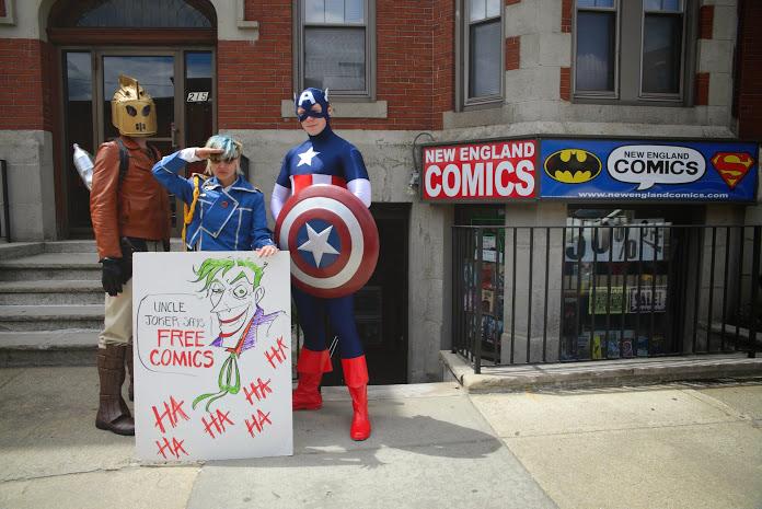 The first Saturday in May is Free Comic Book Day. Location: New England Comics in Allston, MA. 