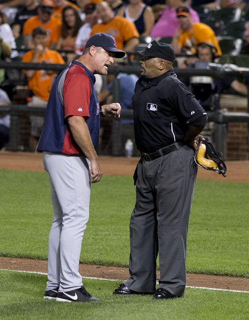 John Farrell arguing with Laz Diaz last year, prior to the new replay rules being adopted