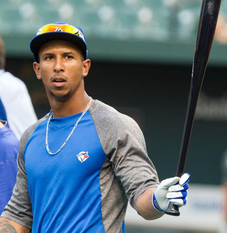 Anthony Gose playing for the Toronto Blue Jays in August 2012