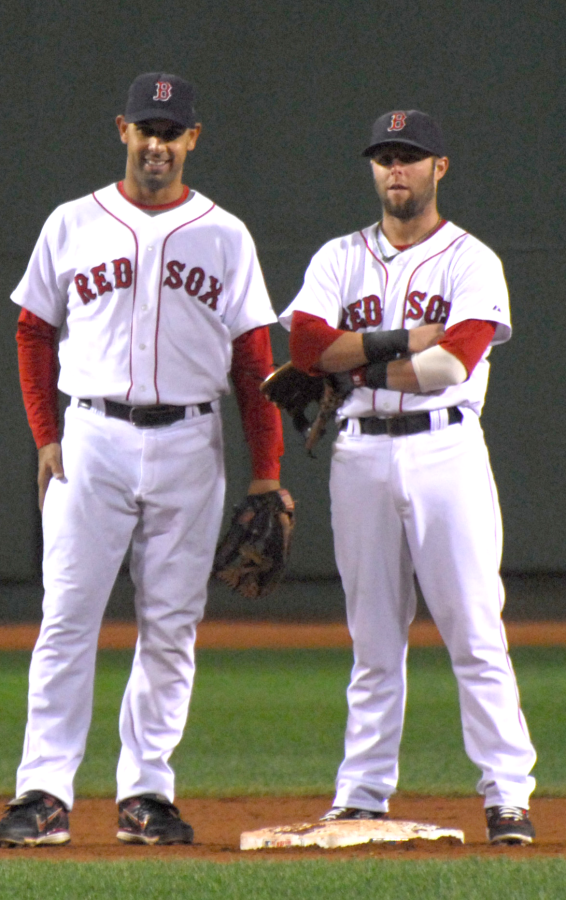 Alex+Cora+%28left%29%2C+the+new+Red+Sox+manager%2C+and+Dustin+Pedroia+%28right%29%2C+current+Red+Sox+second+baseman.