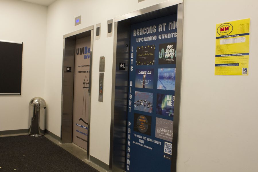 Elevator in the residence halls.