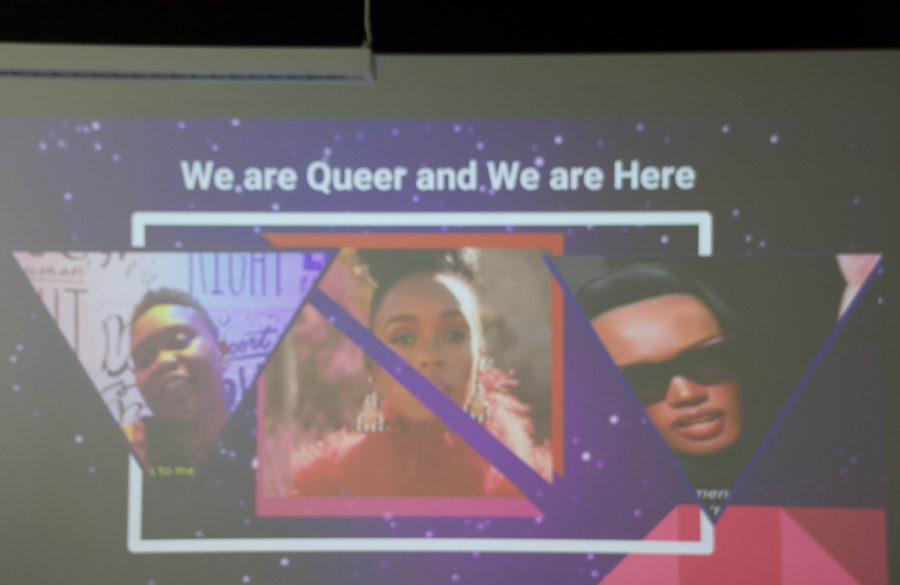 The cover slide for the Queer X Color event. 