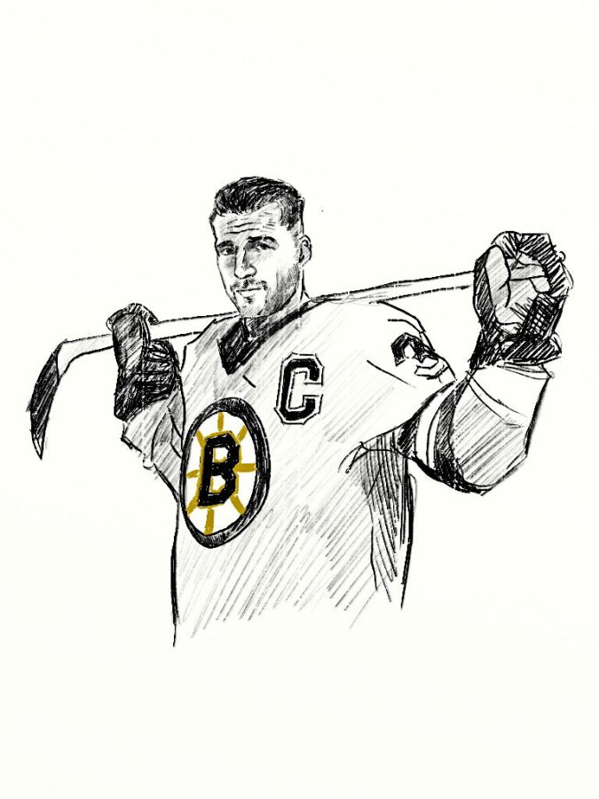 Illustration of Patrice Bergeron.