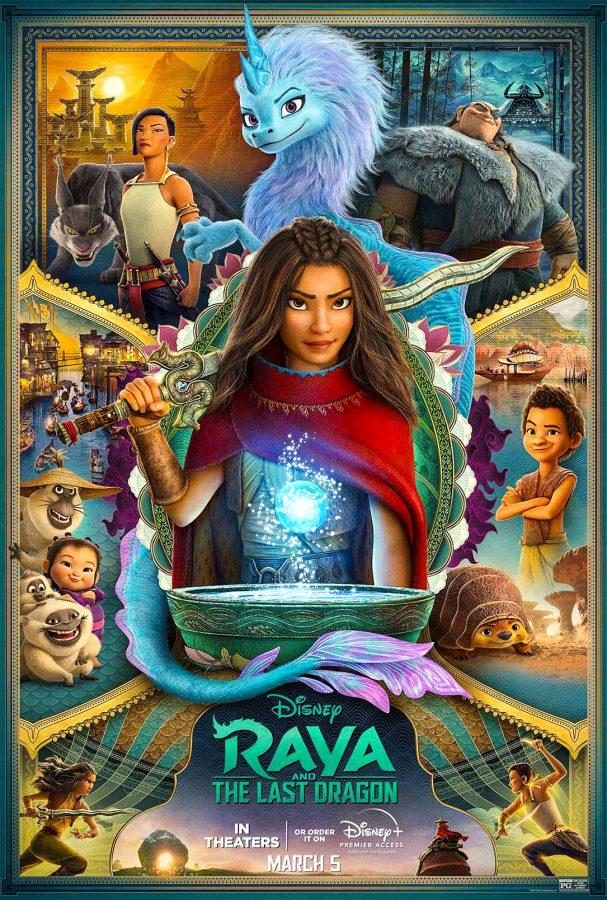 Official promotional poster for Raya and the Last Dragon from Disney.
