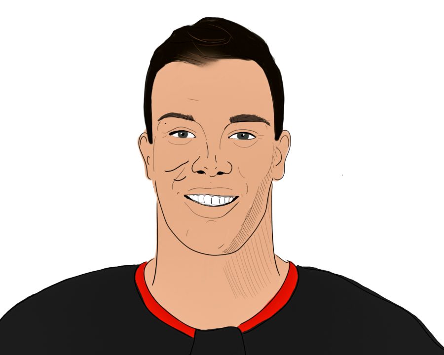 Illustration+of+Taylor+Hall+of+the+Boston+Bruins.