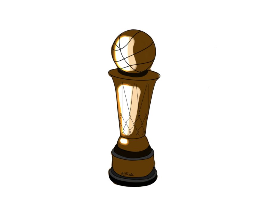 Illustration of the NBA MVP Trophy.