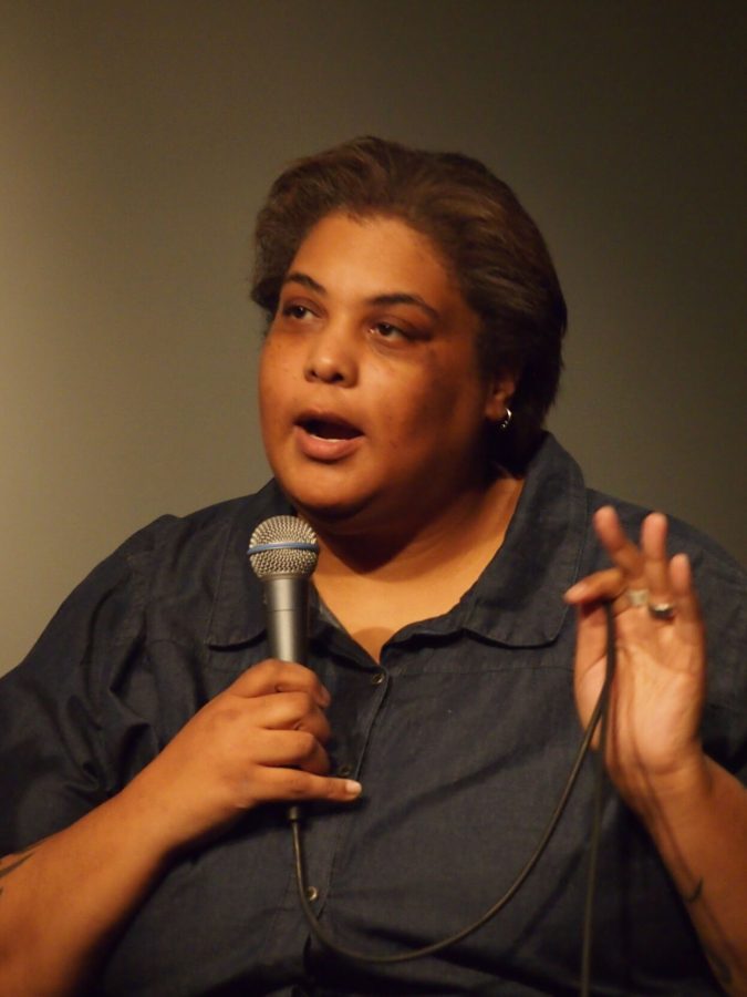 Roxanne Gay reading at “Fall for the Book” in 2014.