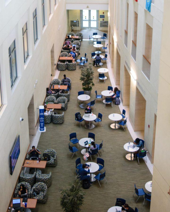 View of the Campus Center Upper Level from floor two.