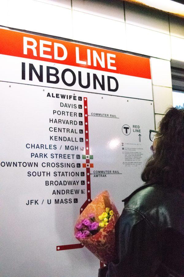 A+girl+looking+at+the+red+line+map.