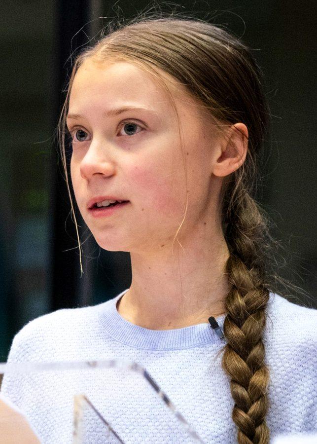 Portrait of Greta Thunberg.