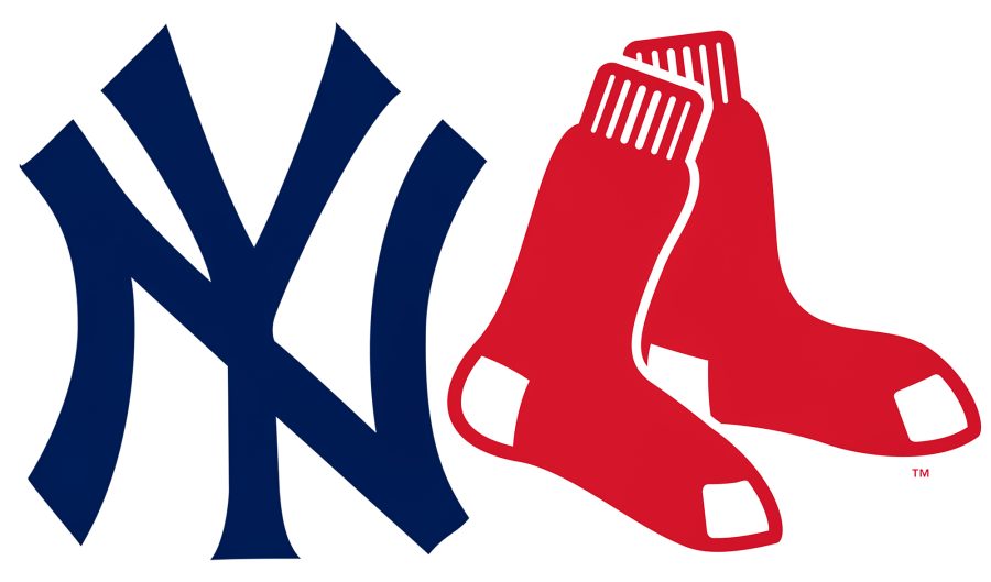 Boston Red Sox and New York Yankees logos side-by-side.