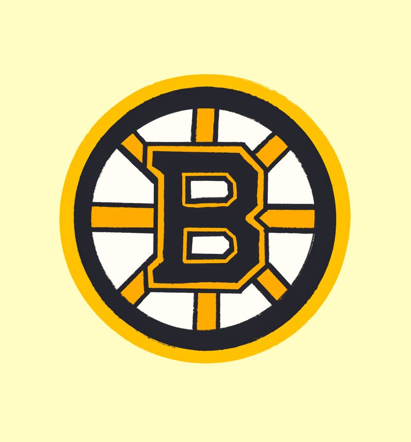 Sketch of the Boston Bruins logo.