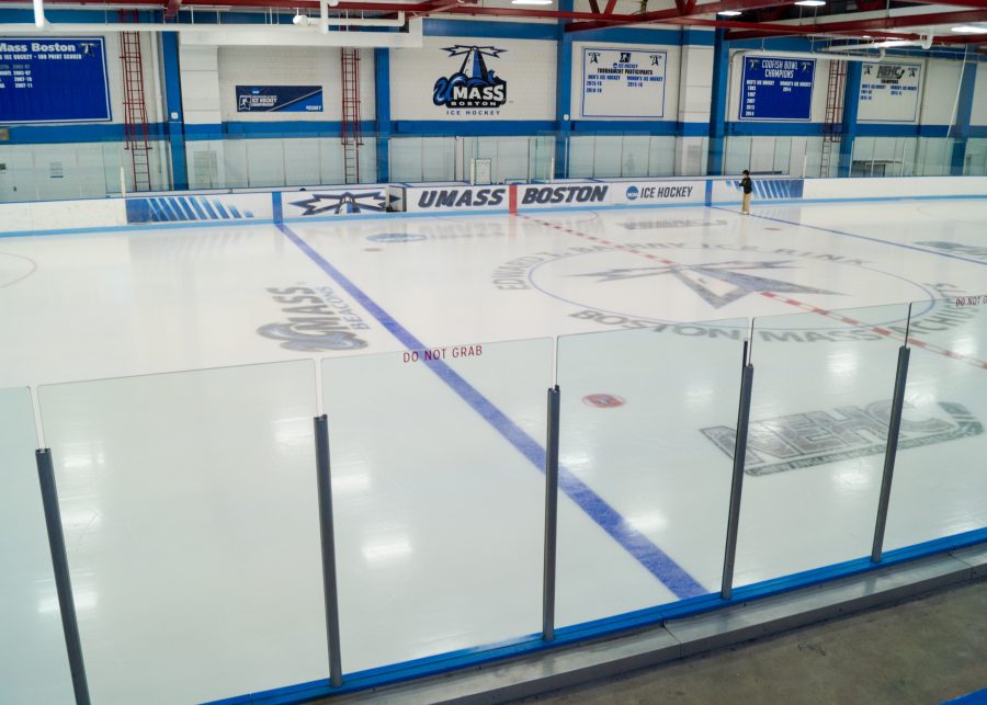 UMass Boston ice rink sits unused in the Clark Athletic Center.