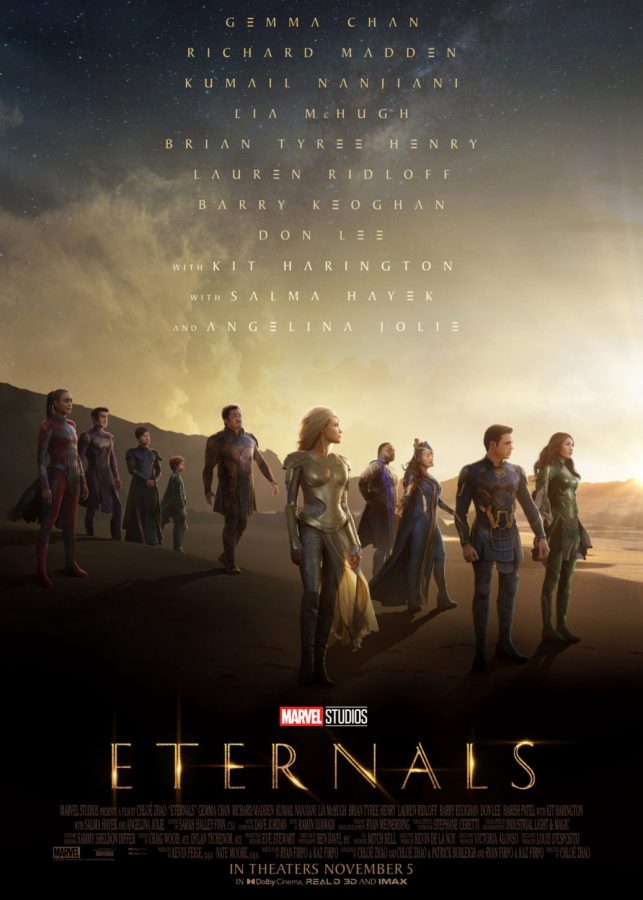 Promotional poster for “Eternals” from Marvel. Used for identification purposes.