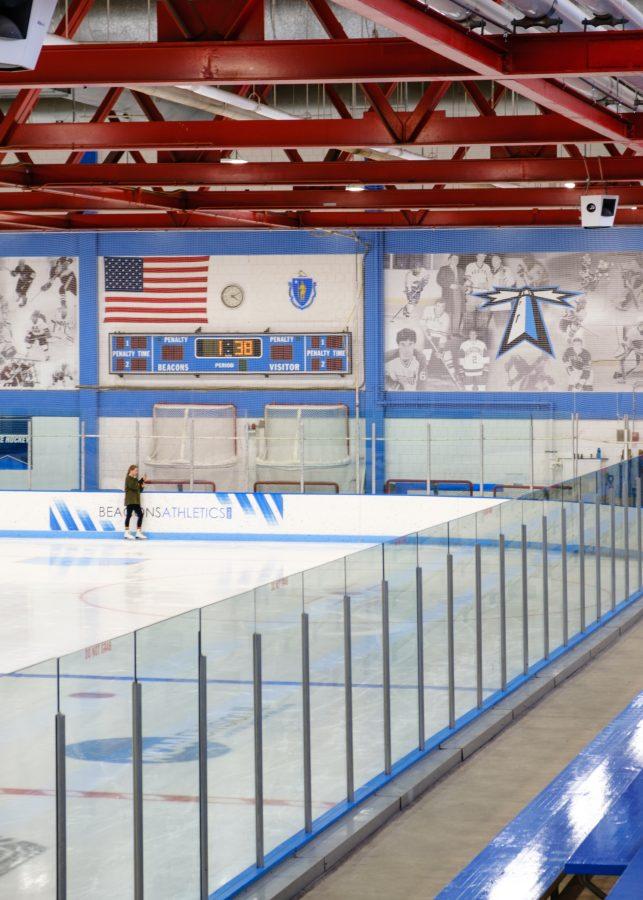 UMass Boston’s ice hockey rink in the Clark Athletic Center.