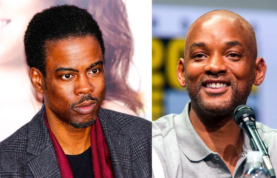 A composite image of Chris Rock (L) and Will Smith (R).