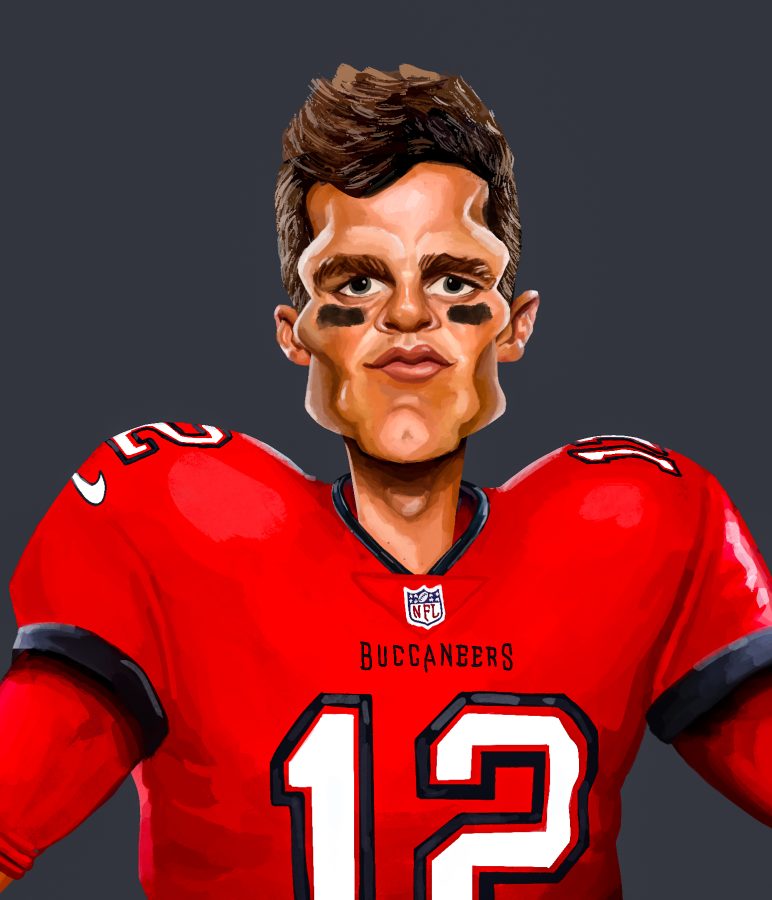 Tom+Brady+of+the+Tampa+Bay+Buccaneers+sporting+the+uniform.