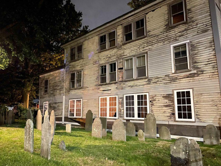 The historic Grimshawe House at night in the Charter Historic District of Salem, Mass. Photo by Andrew Bowman / Contributor