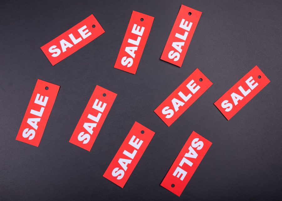 A collection of “sale” signs.