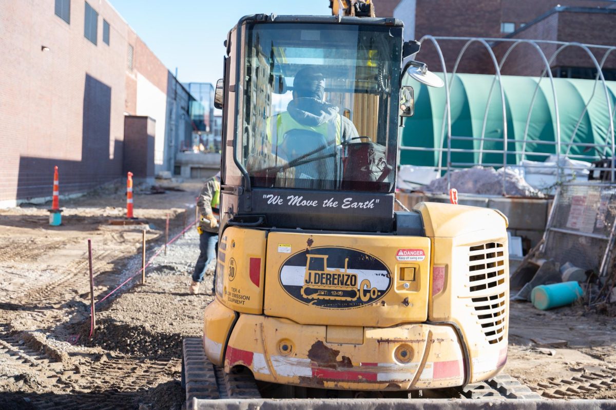 Construction workers finish up some of the ongoing campus construction. Photo by Olivia Reid / Photography
Editor.