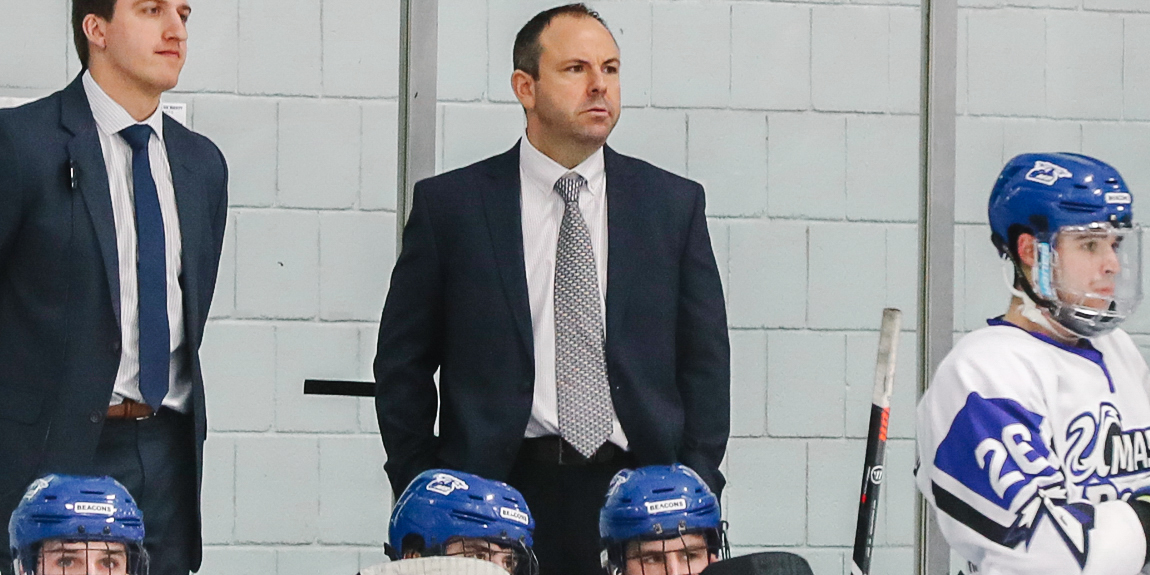 Coach Peter Belisle during a game. Photo sourced from Beacons Athletics.