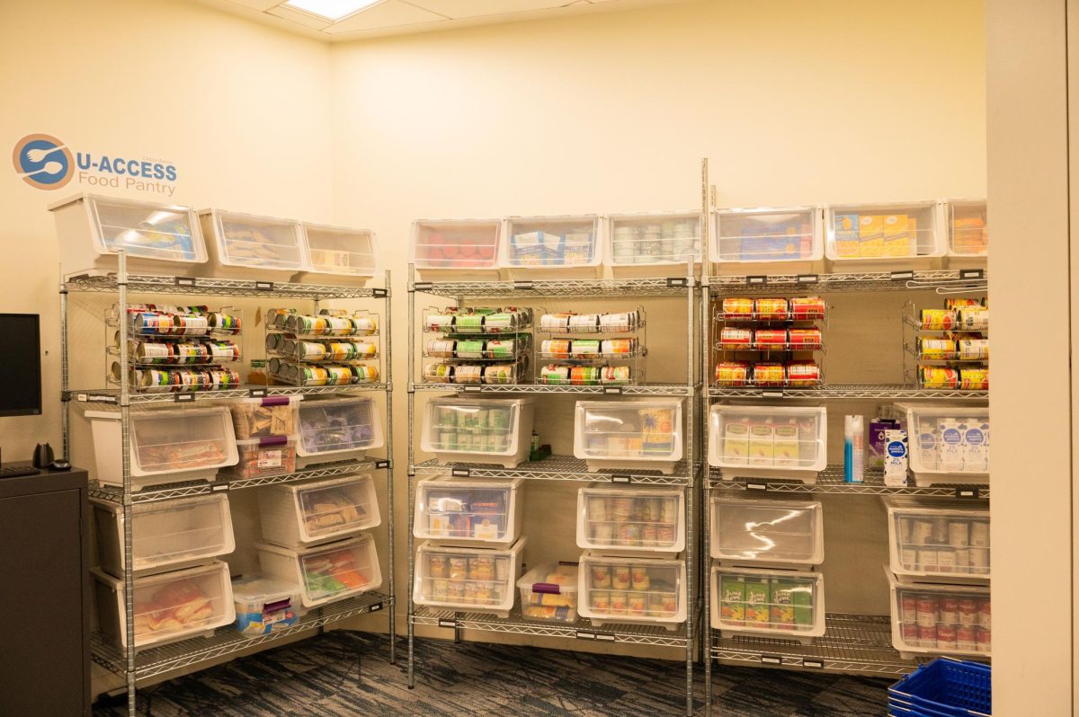 The+U-Access+Food+Pantry+is+located+on+the+second+floor+of+the+Campus+Center+and+provides+grocery+items+to+any+student+enrolled+in+at+least+one+credit.+Photo+by+Olivia+Reid+%2F+Photography+Editor.