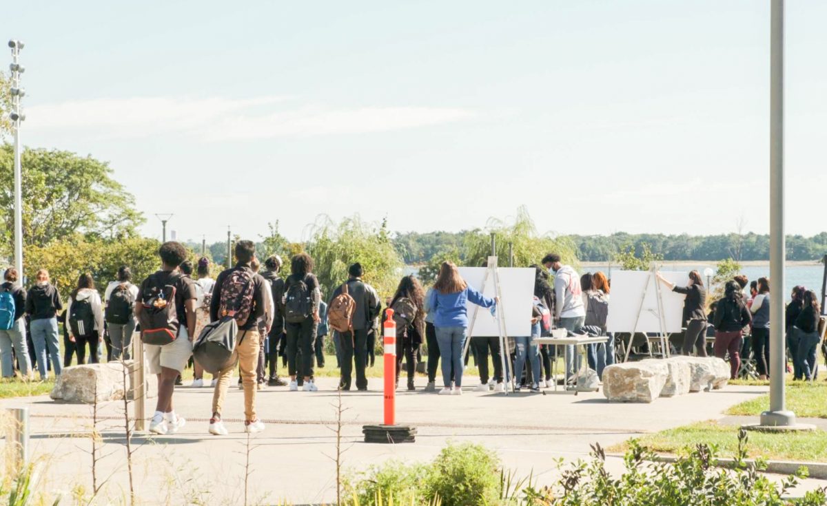 Students at a protest last year. Photo from The Mass Media Archives.