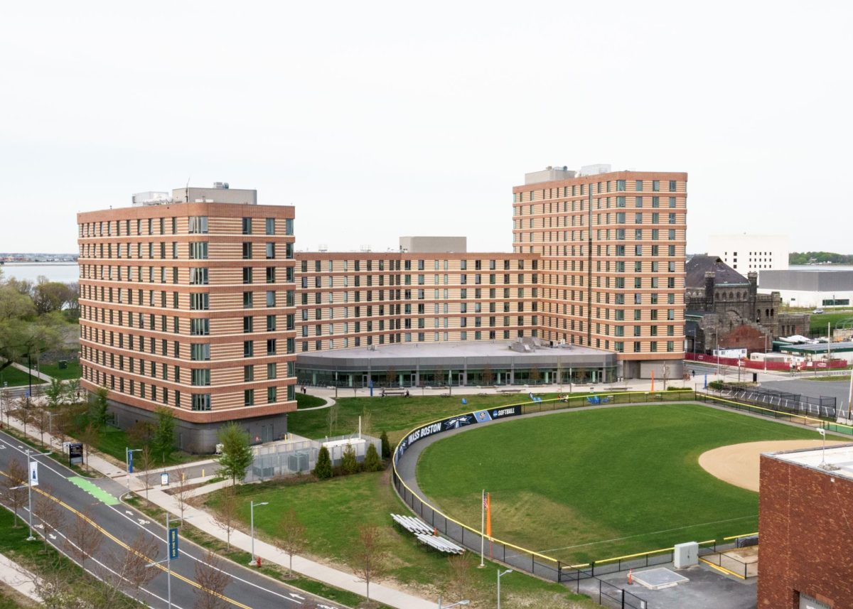 The Motley Residence Halls overlook a quiet campus before the busy move-in weekend. Photo by Dominic Ferreira/ Mass Media Archives.