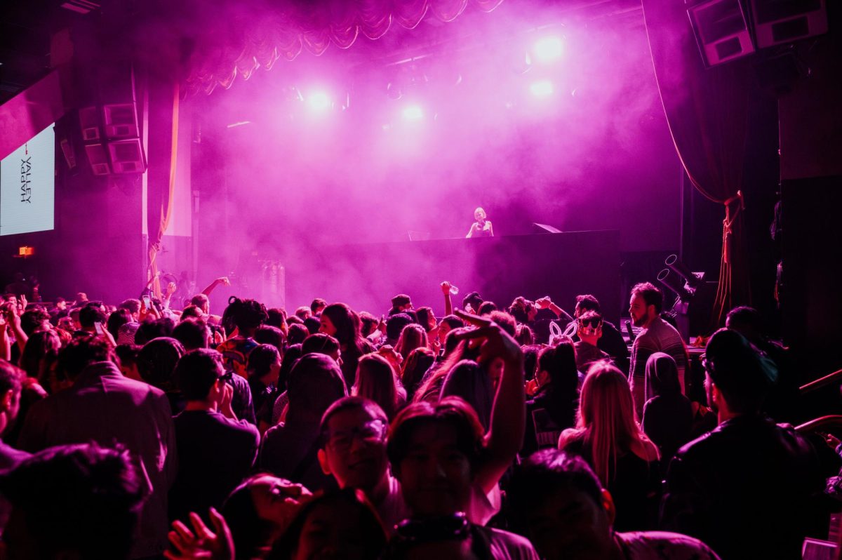 Fans enjoying a concert in Boston.