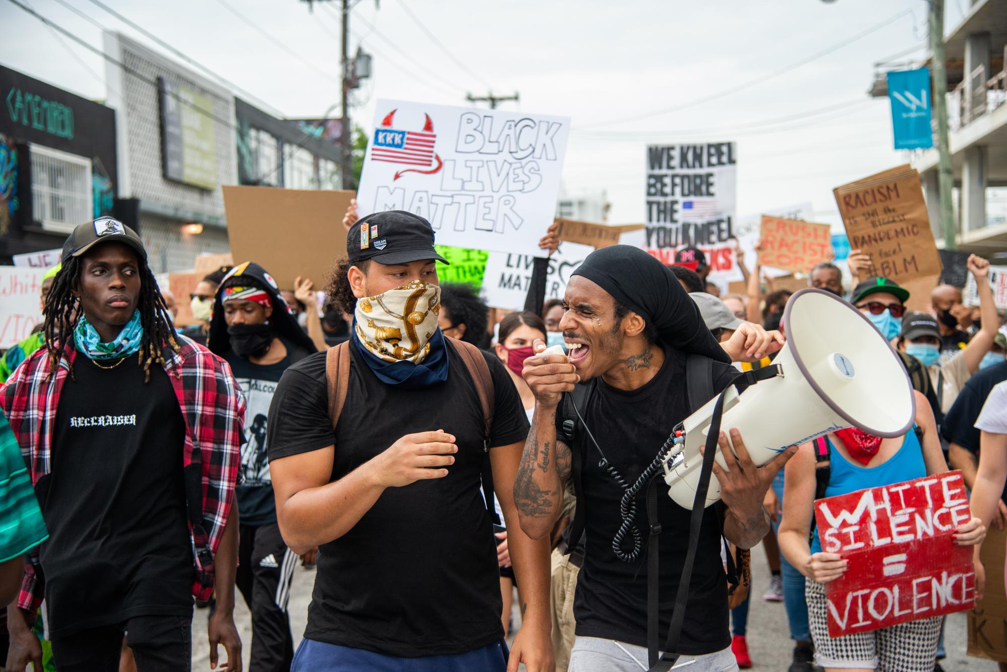 Black Lives Matter protest in June 2020, Miami. Courtesy of Mike Shaheen via Flickr, CC by 2.0