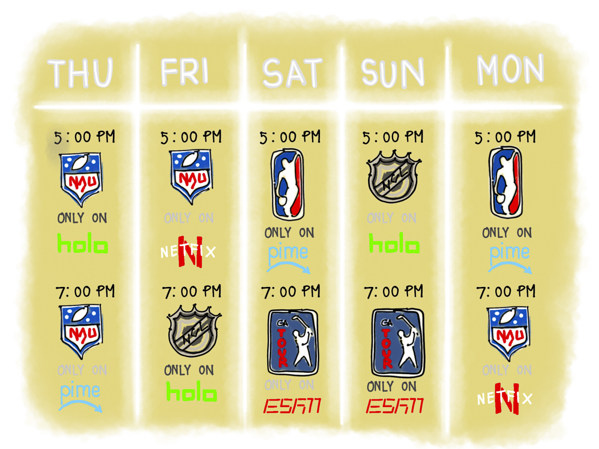 Sports fans have to jump between streaming services to access every game.