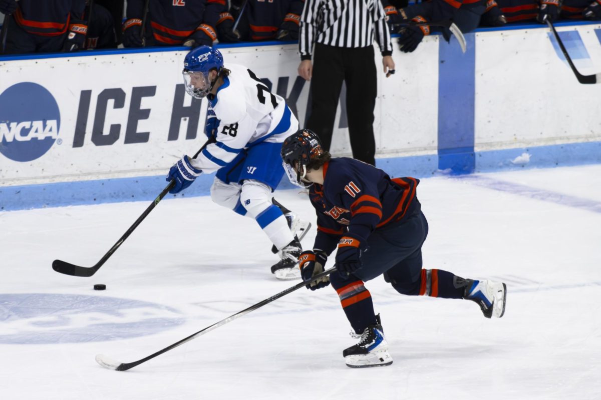 Men’s hockey against Western Connecticut Wolves Feb. 21, before they dropped out of the LEC.